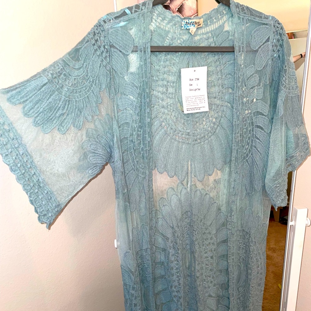 New Large Rebellion pale blue kimono.